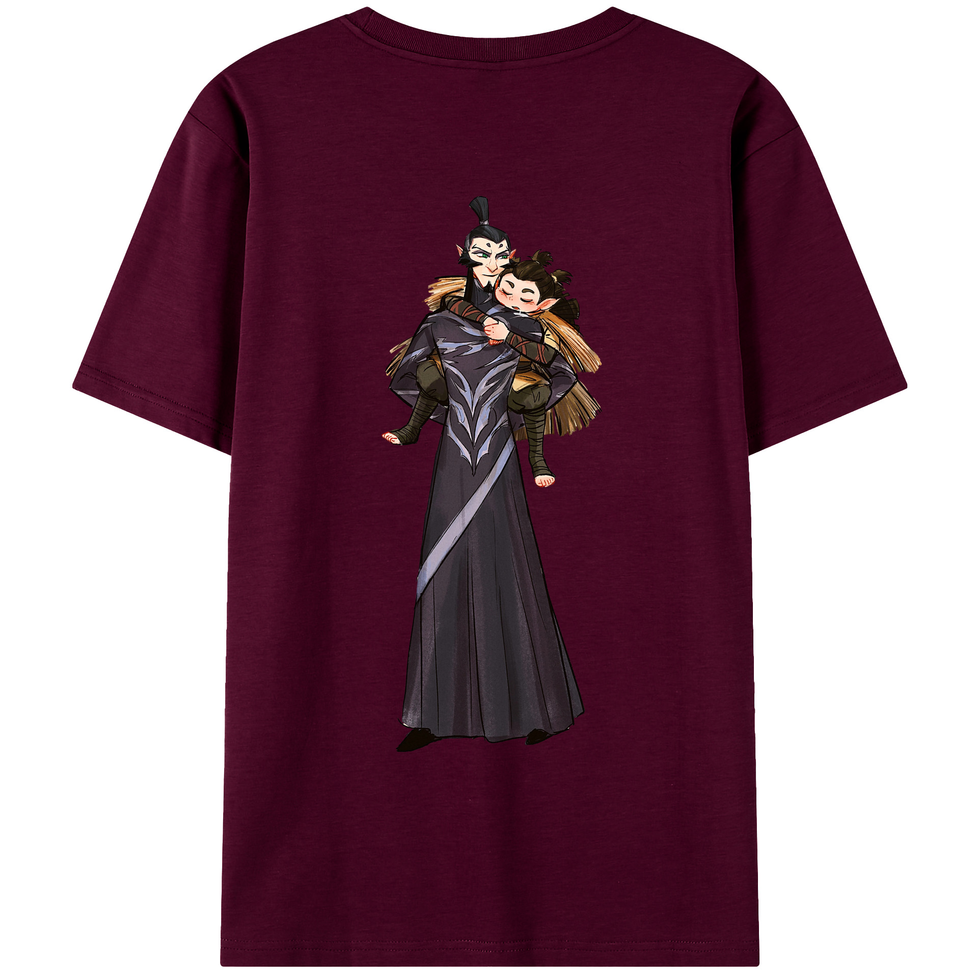 （画像用） Ne Zha 2 ナタ 魔童の大暴れ レディース半袖Tシャツ(バックプリント)